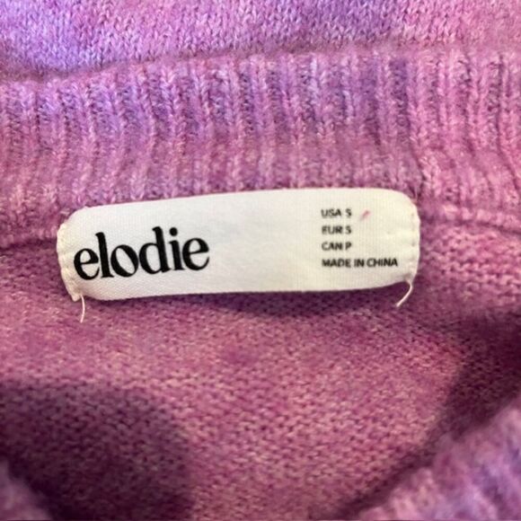 Elodie Wool Blend Crew Neck Split Hem Wide Sleeved Sweater Oversized Small - Picture 4 of 11